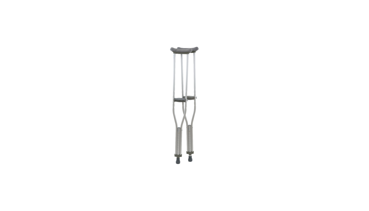 Aluminum underarm crutches