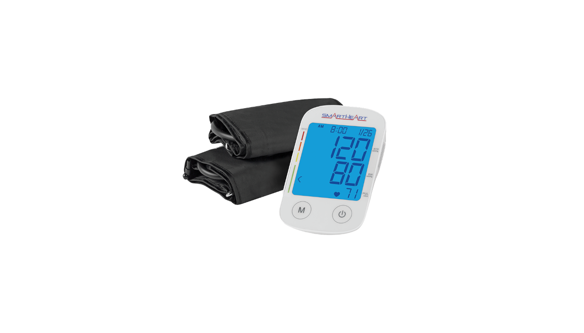 Smartheart digital blood pressure monitor w adult and large adult cuffs