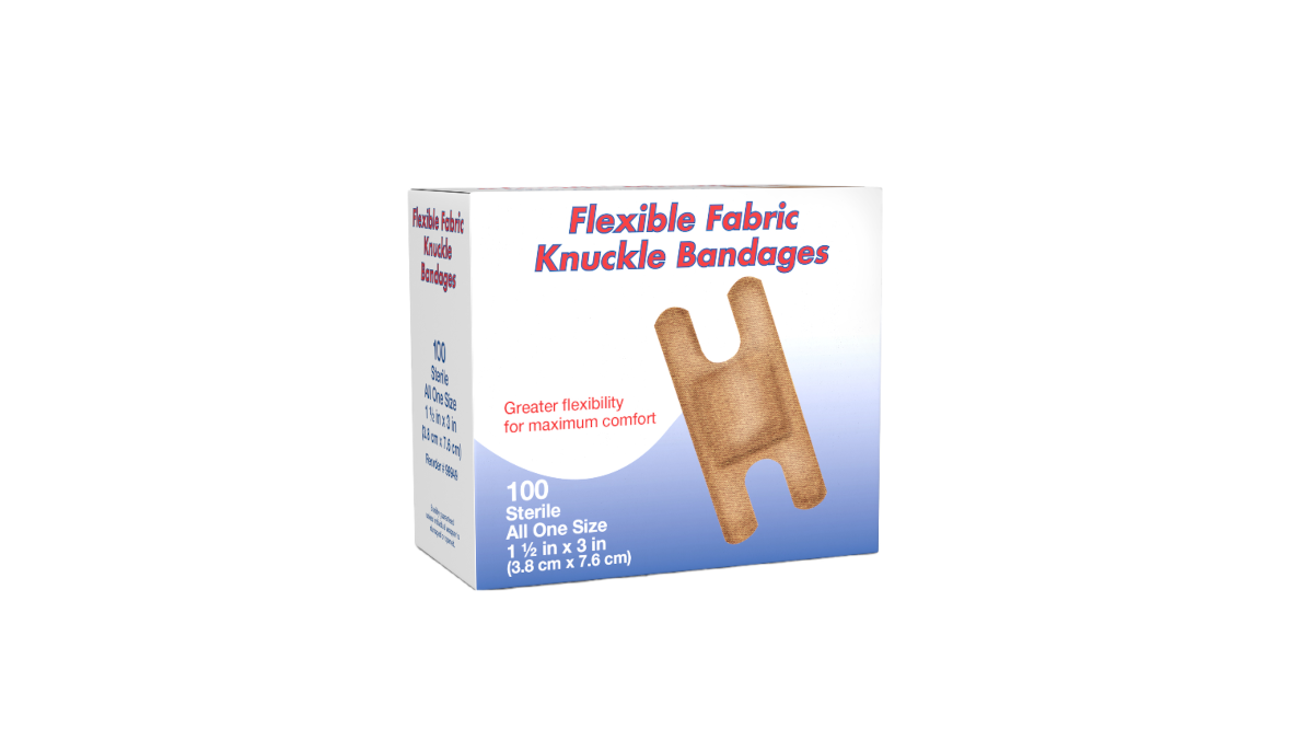 1 1 2in x 3in knuckle flexible fabric adhesive bandages