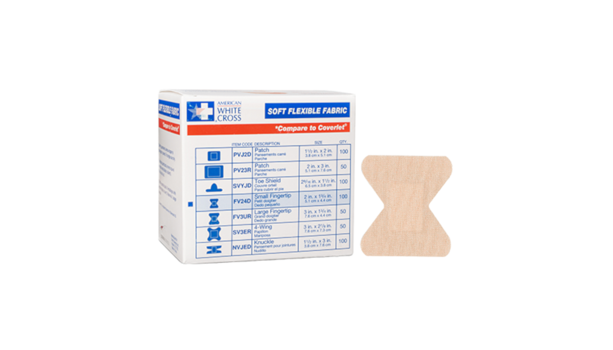 1 3 4in x 2in small fingertip flexible fabric adhesive bandages