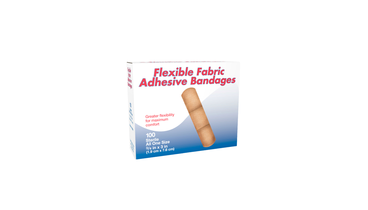 3 4in x 3in flexible fabric adhesive bandages