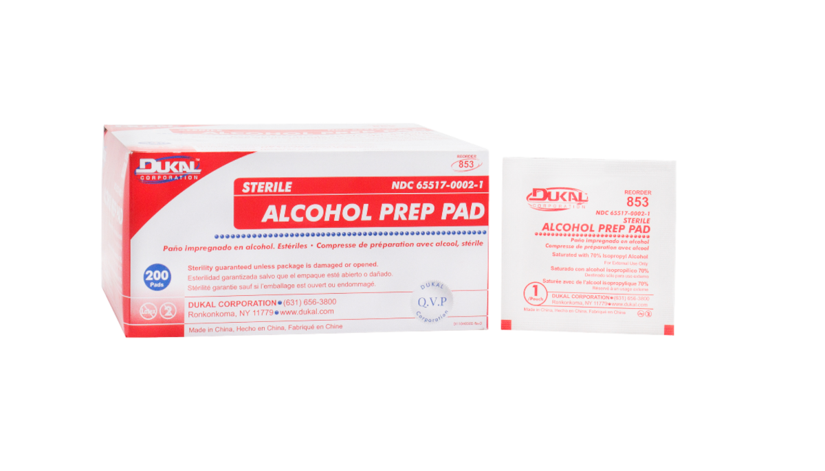 Sterile medium alcohol prep pads